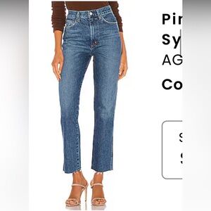 AGOLDE pinch waist high rise kick jeans in symbol